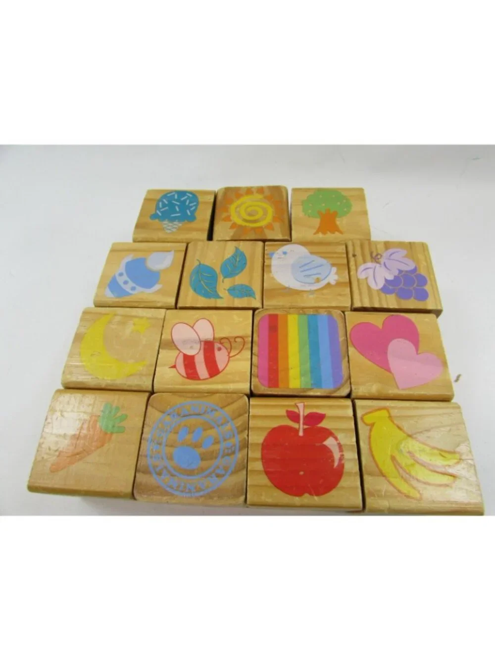 15 WOOD Blocks Garanimals Animals 32245 Toy Block Building Shapes